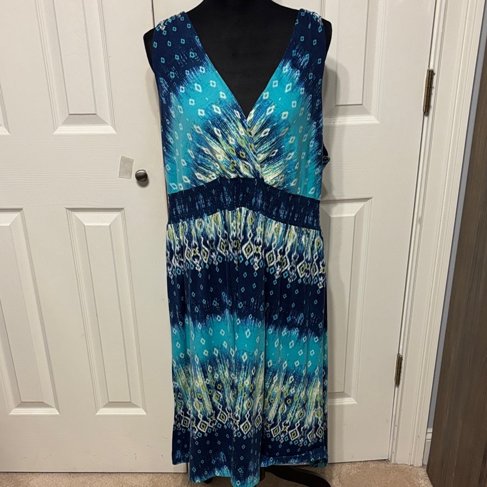 Faded Glory Plus Smocked Waist Dress